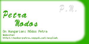 petra modos business card