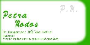 petra modos business card